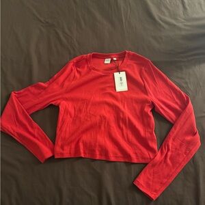 HomeStretch™ Rib Crew Waist Longsleeve size XL flashing red